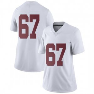 NCAA Women's Alabama Crimson Tide #67 Donovan Hardin Stitched College Nike Authentic No Name White Football Jersey BM17S08BU